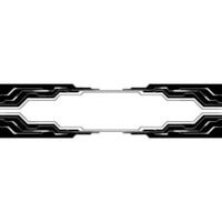 Futuristic Tech Border on Gray, Digital Circuitry Element vector