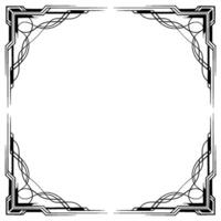 Elegant Art Deco Frame, Monochrome, Empty Space vector