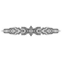 Abstract Geometric Border in Black on White, Ornamental Element vector
