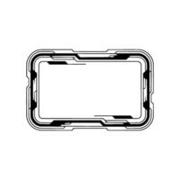 Futuristic Ui Frame on White Background Technology Element vector