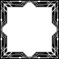 Art Deco Frame, Geometric , Blank Space, Invitation Template vector