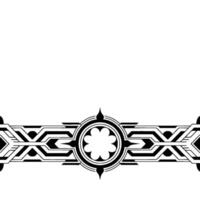Geometric Black White Ornamental Border for Elegant Backgrounds vector