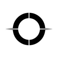 Modern Tech Minimalist Geometric Circle With Arrow Points vector