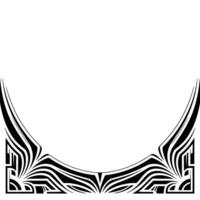 Geometric Ornament Black and White, Abstract , Frame Element vector