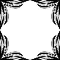 Elegant Black and White Frame With Flowing Lines vector