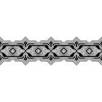 Geometric Border in Black and White on Plain Backdrop vector