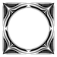 Abstract Geometric Frame in Black White, Elegant for Invitation vector