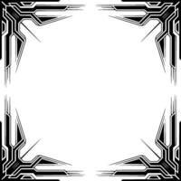 Geometric Deco Border , Black and White, Empty Space vector