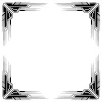 Art Deco Frame, Black and White Geometric Border, Blank Space for Text vector
