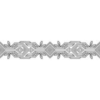 Geometric Line Border With Leaf Accents, Modern and Elegant vector