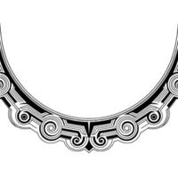 Art Deco Frame With Decorative Ornament, Black and White, Elegant vector