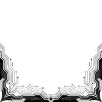 Circuit Board Frame Border Tech Background vector