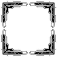 Elegant Art Deco Border Frame With Gradients for vector