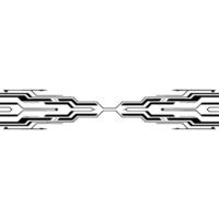 Abstract Tech Circuit , Black Lines on White Gradient, Modern Background vector