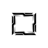 Futuristic Tech Frame, Geometric Element, Abstract vector
