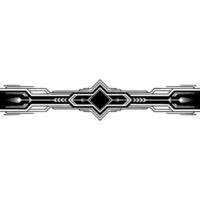 Geometric Art Deco Divider, Black White, Retro Element vector