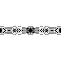 Geometric Border Pattern in Black and White, Abstract Modern vector