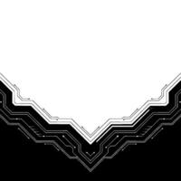 Tech Circuit Board Abstract Black and White Background vector