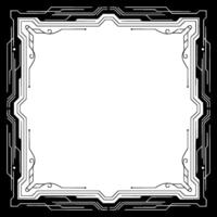 Decotech Frame Modern Square Border , Black White, Blank Space vector