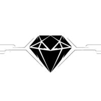 Minimalist Diamond With Tech Lines vector