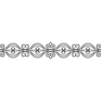 Elegant Black and White Border Ornament on White Background vector