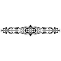 Elegant Decorative Black and White Scroll Border vector