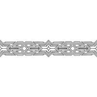 Geometric Border in Minimalist Style, Ornament on White vector