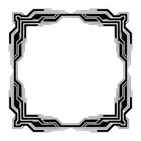 Futuristic Tech Frame , Black White, Abstract Border vector