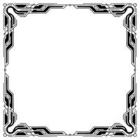 Abstract Geometric Frame Border Futuristic Tech vector