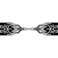 Abstract Geometric Symmetrical Element on White Background vector