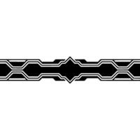 Modern Minimalist Tech Black Geometric Pattern on White vector