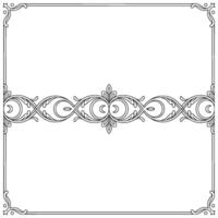 Ornate Frame Element Black and White Ornamental Border vector