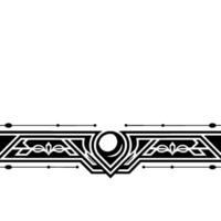 Elegant Art Deco Border With Metallic Sphere on White Background vector