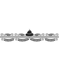 Elegant Floral Border With Abstract Swirl Element vector
