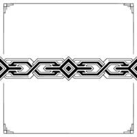 Art Deco Border Frame With Geometric Ornament, Elegant vector