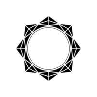 Geometric Starburst Frame on Gradient Background, Illustration vector