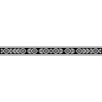 Black and White Floral Border Decorative Element vector