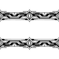 Modern Geometric Banner With Art Deco Elements, Abstract Frame vector