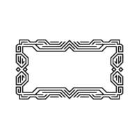 Geometric Frame , Modern, Minimalist Black Line Art on White vector