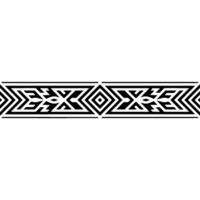 Geometric Black Pattern Border on White Background, Decorative Element vector