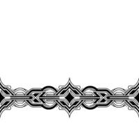 Geometric Border in Black and White Ornamental, Decorative, Minimalist vector