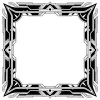 Elegant Art Deco Frame Illustration With Geometric Patterns vector