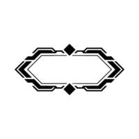 Futuristic Black White Frame Element, Geometric , for Tech Presentations vector