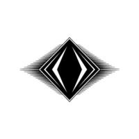 Abstract Geometric Diamond Shape on White Background vector