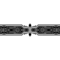 Tech Abstract Circuit Board Geometric in Black White vector