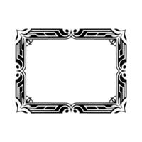 Art Deco Rectangular Frame on White Background vector