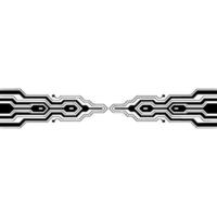Abstract Circuitry Connection Black and White Technology Illustration vector