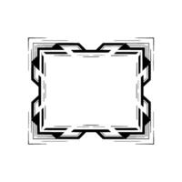 Art Deco Frame Geometric Black Lines on Gray Background vector