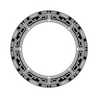 Geometric Black and White Circular Border for Invitations and Decorations vector