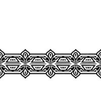 Ornamental Black Border on White Geometric, Elegant, and Versatile vector